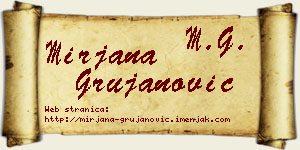 Mirjana Grujanović vizit kartica